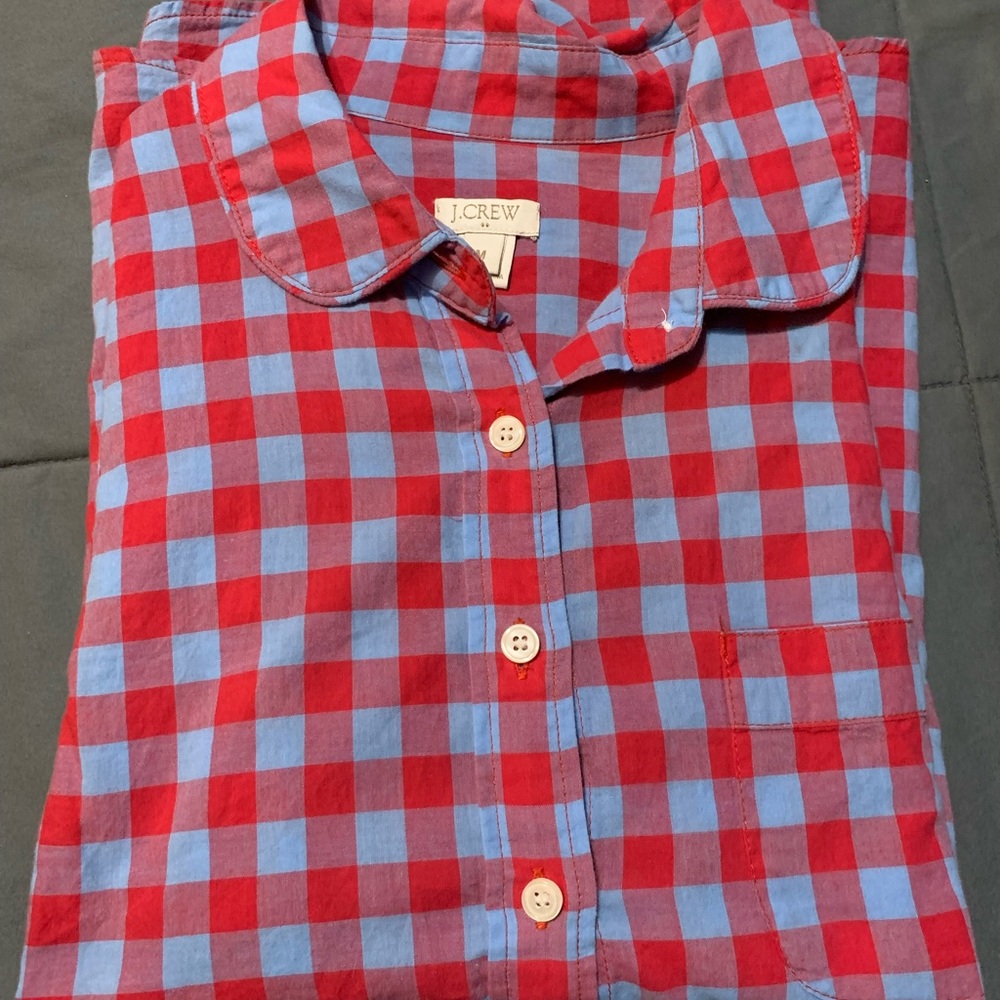 J.Crew short sleeve Plaid button shirt